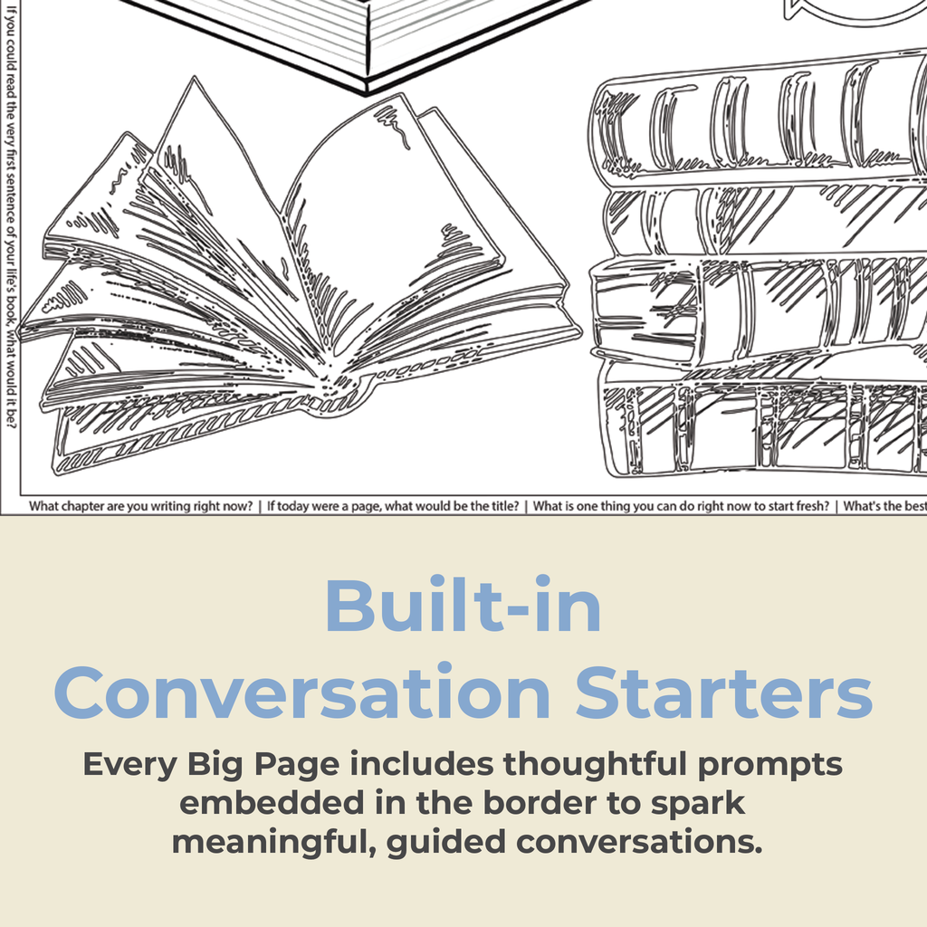 "Chapters of Life" Giant Coloring Sheet for Transitions & New Beginnings