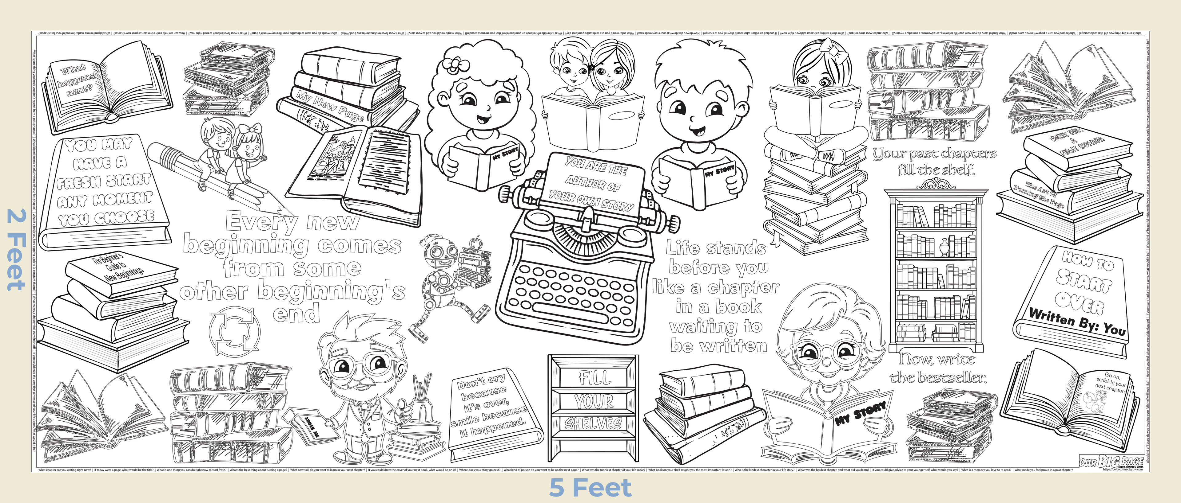 "Chapters of Life" Giant Coloring Sheet for Transitions & New Beginnings