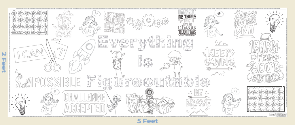 "Figureoutable" Giant Coloring Sheet for Growth Mindset & Resilience