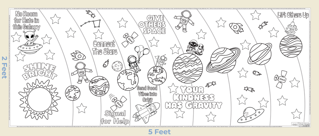 "Galaxy of Kindness" Giant Coloring Sheet for Empathy & Connection