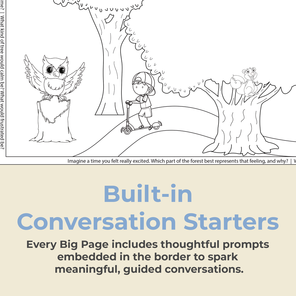 "Heartwood Haven" Giant Coloring Sheet for Emotional Exploration