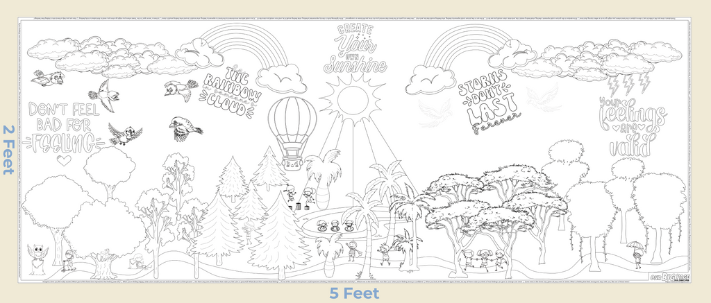 "Heartwood Haven" Giant Coloring Sheet for Emotional Exploration