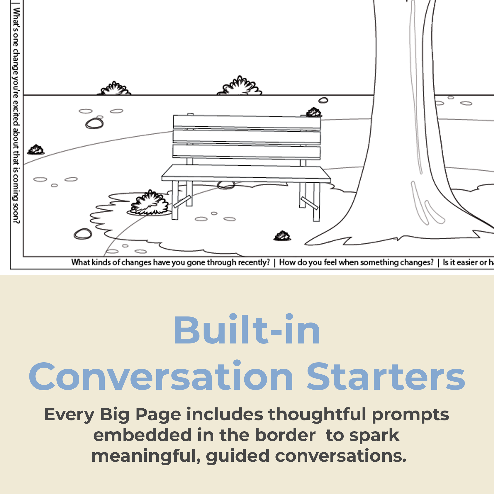 "Seasons of Change" Giant Coloring Sheet for Growth & Transitions