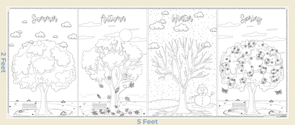 "Seasons of Change" Giant Coloring Sheet for Growth & Transitions